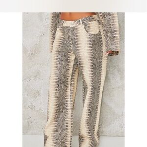 PrettyLittleThing Snake Print Pants